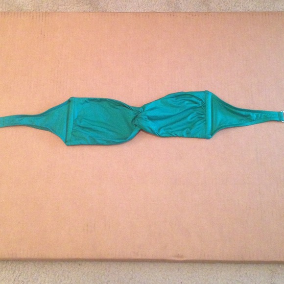 Green Bandeau Swim Top