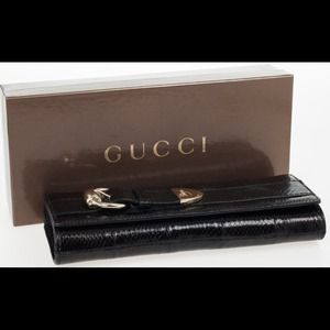 Gucci Patent Leather Vintage Clutch in Black