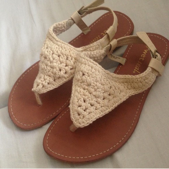 Wet Seal Shoes - Crochet Sandals *PLASTIC SEAL IS STILL ON*