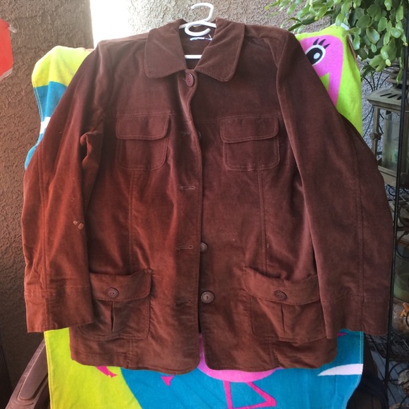 Denim & Co. Faux suede coat size L
