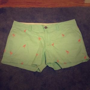 FLAMINGO PRINT SEAFOAM SHORTS