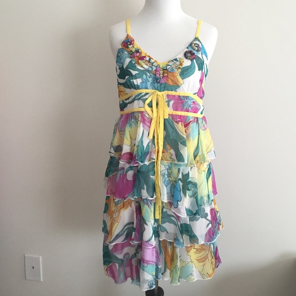 Floral boho tank dress