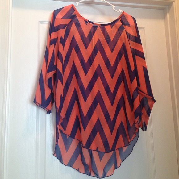 ❌❌Sold❌❌Sheer Chervon Top