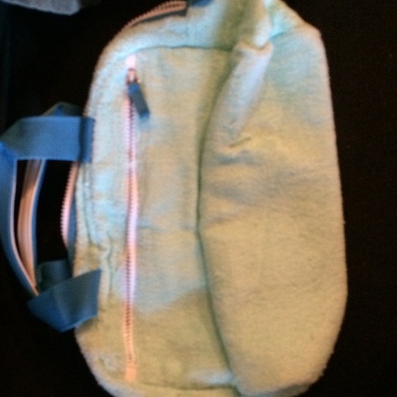 Mini blue beach bag