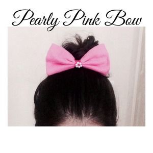 Pink Barrette Bow