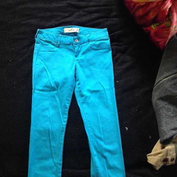 Electric blue skinny jeans