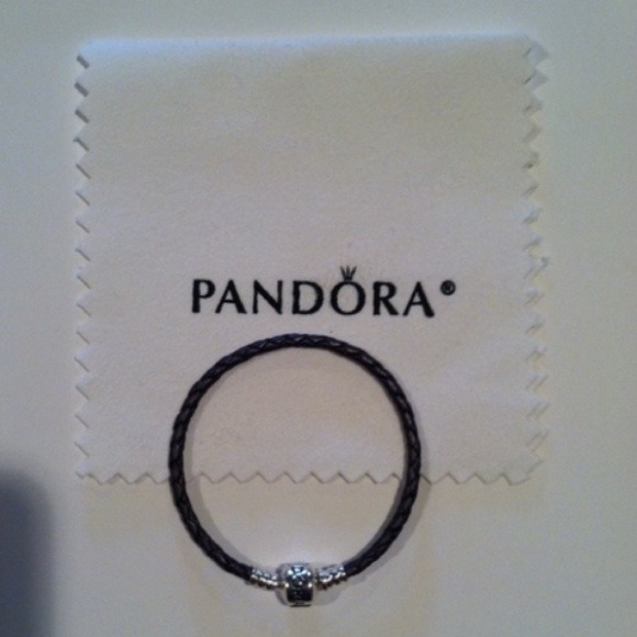 Purple leather pandora bracelet!