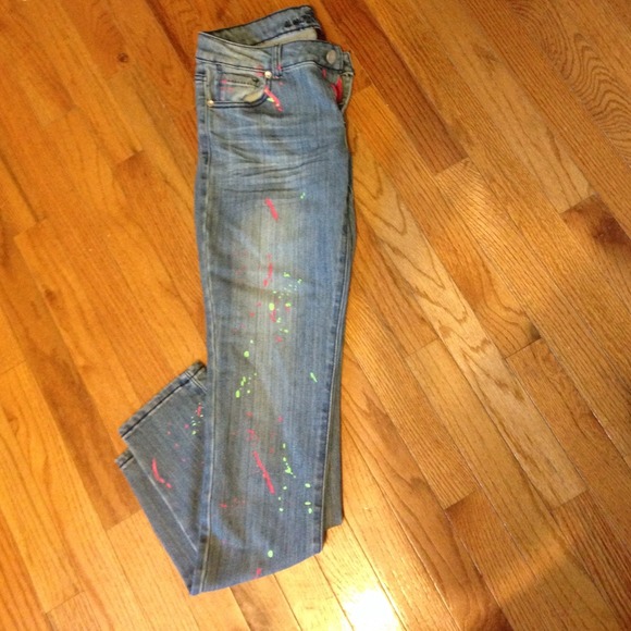 Paint splattered jeans