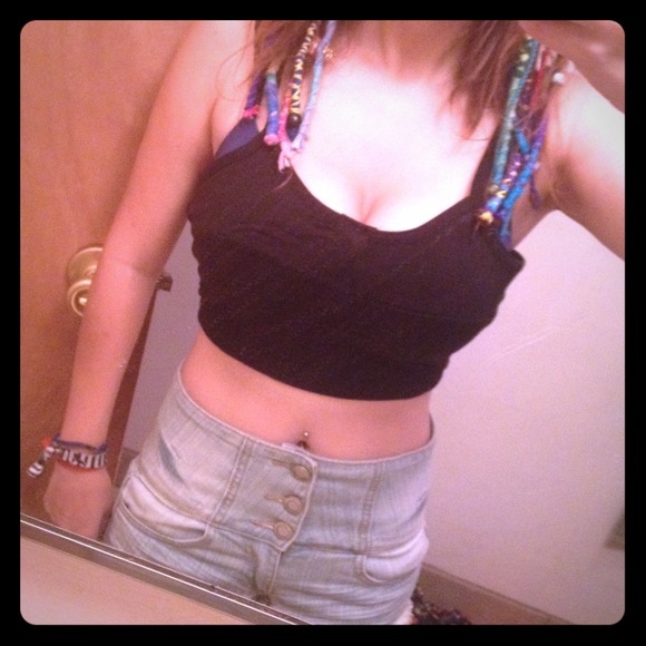 Black crop top from Rue 21 size S/M