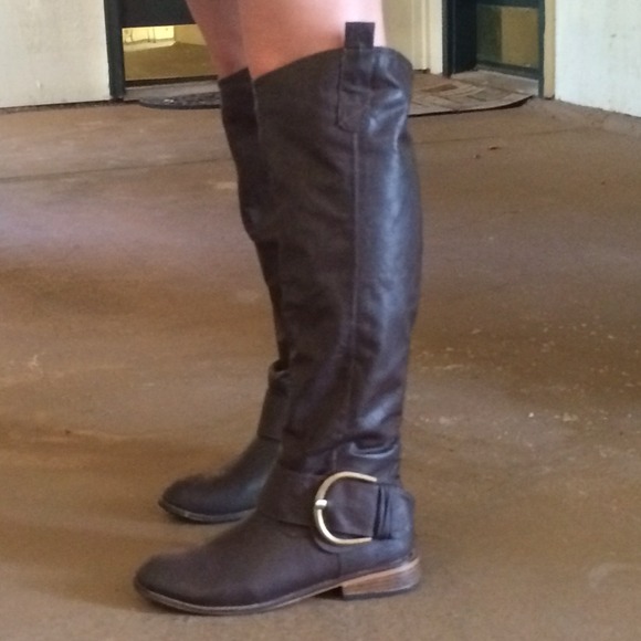 Knee high brown boots