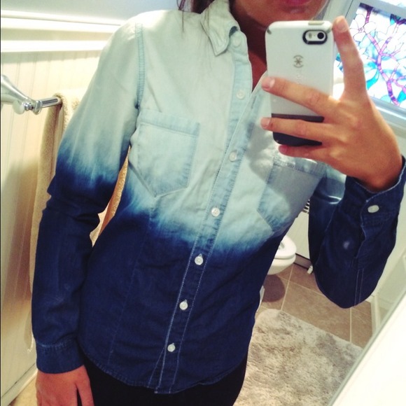 Ombre denim shirt