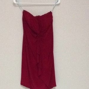 Marciano red strapless dress. 100% silk. NWT