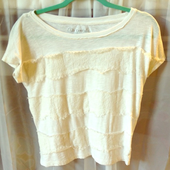 Cream lace shirt