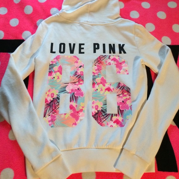 VS PINK TROPICAL HOODIE