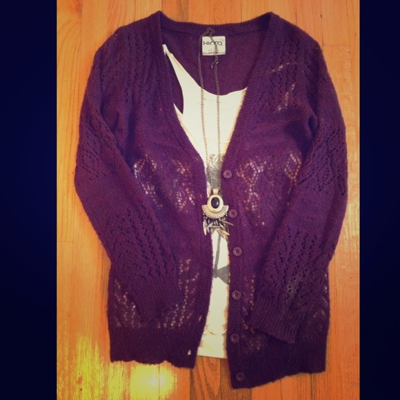 PacSun purple cardigan.