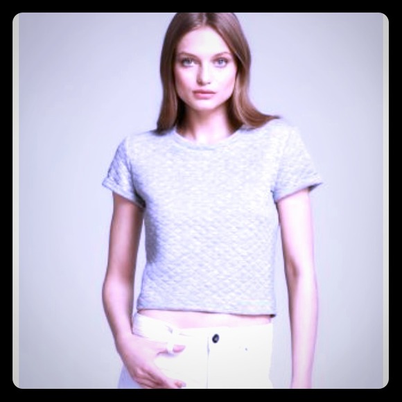 Aqua Quilted Crop Top