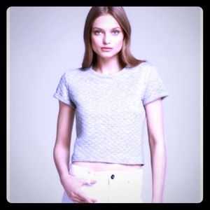 Aqua Quilted Crop Top