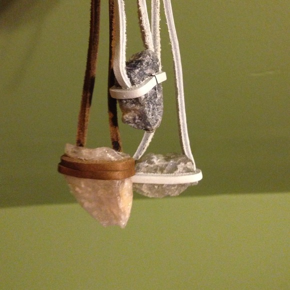 Leather wrapped crystal specimens - Picture 1 of 3