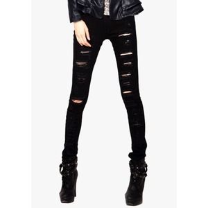 DISTRESSED BLACK JEANS ✨ NWOT