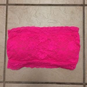 Hot Pink Bandeau Top