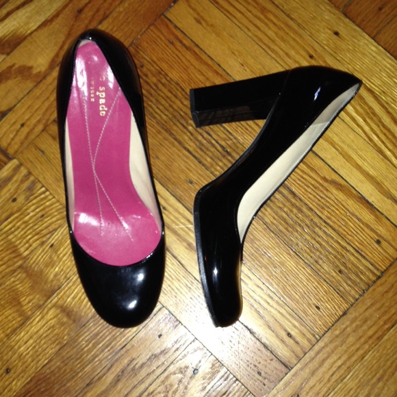 kate spade Shoes - Kate Spade black patent leather heels!
