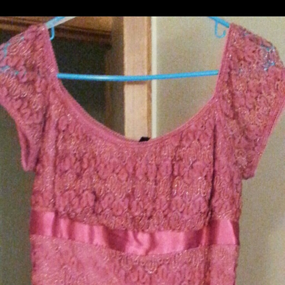 Beautiful lace top with satin tie