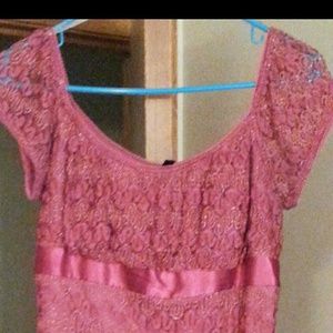 Beautiful lace top with satin tie