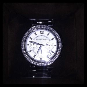 silver Michael kors watch