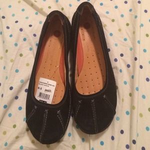 Black Suede Slip-on Shoes
