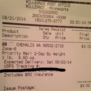 my proof of my shipped traded item!