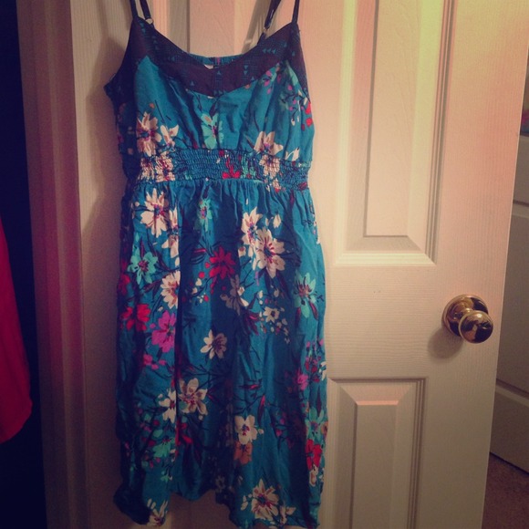 Blue floral dress