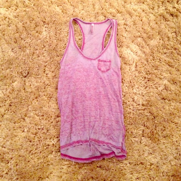 GARAGE burnout purple racer back tank top