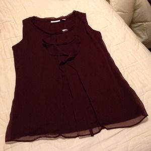 Burgundy Sleeveless Top