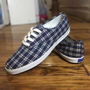 💵 SOLD ON VINTED 💵 Keds Blue Plaid Shoes