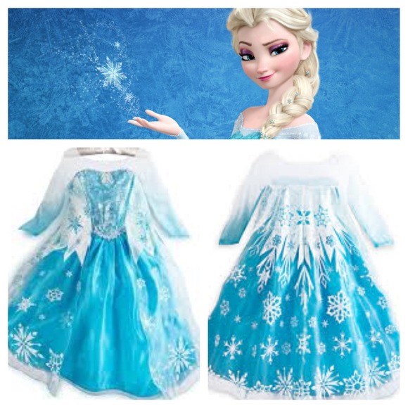 🆕 Disney Store Frozen Elsa Costume sz 9/10 Girls