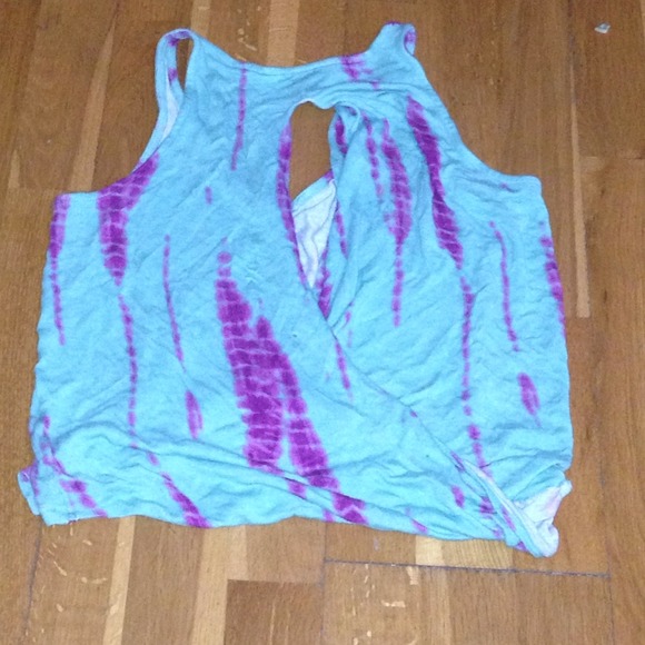 Splendid tie die open back tank