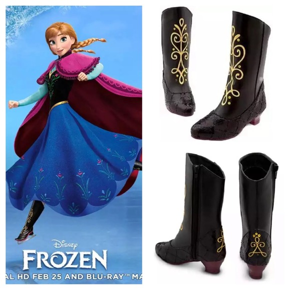 🆕 Disney Store Frozen Anna Boots sz 11/12 Girls👢 - Picture 1 of 3