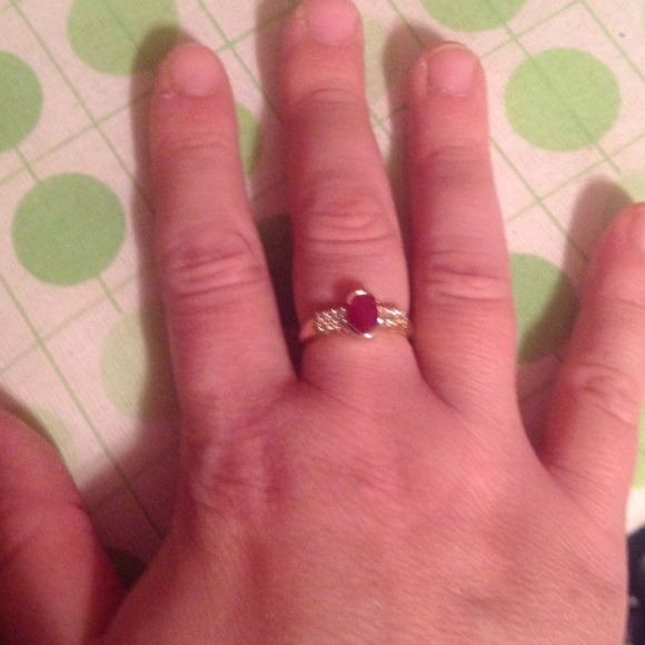 Ruby and Gold 14Kt Ring