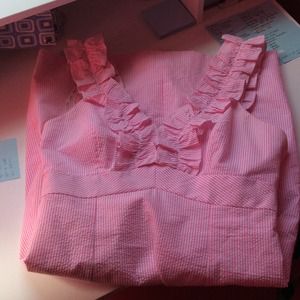 Pink seersucker phoebe dress