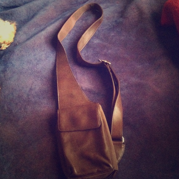 Brown Fossil Sling Bag