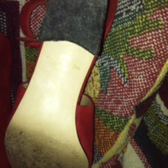 Red Suede Slingbacks ***ON SALE***!!! - Picture 4 of 4