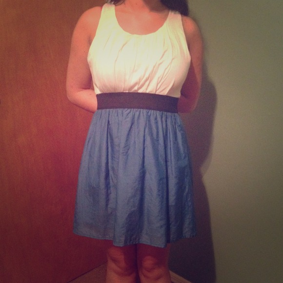 Forever 21 White and blue dress