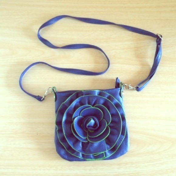 Blue Mega Flower Mini Purse!