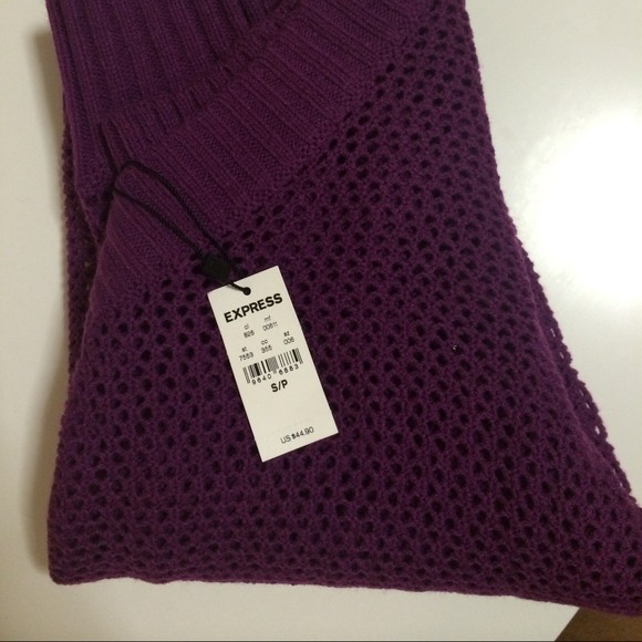 Mesh stitch dolman sweater - purple. Size Sm. - Picture 4 of 4