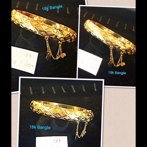 100 % REAL 18karat GOLD (Pawnable) Bangle - Picture 2 of 4