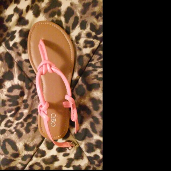 Tan and coral sandals. Brand new.