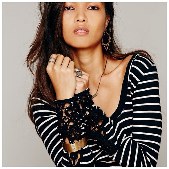 Free People Tops - {Free People} Hard Candy Stripe Top