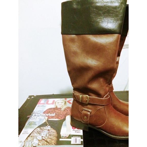 🚫sold in bundle🚫Two tone riding boots 🎀 - Picture 2 of 3