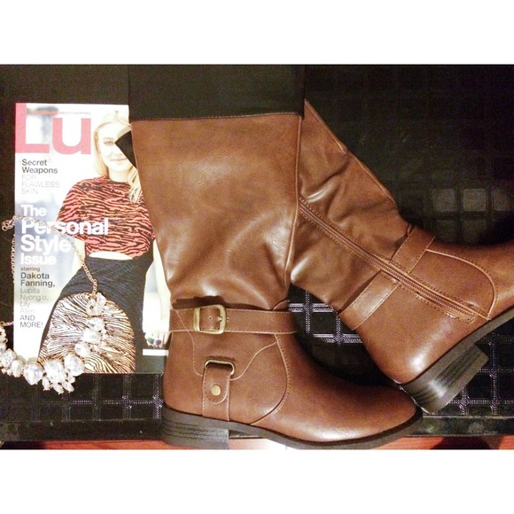 🚫sold in bundle🚫Two tone riding boots 🎀 - Picture 3 of 3