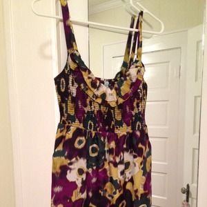 Anthropologie printed silk dress